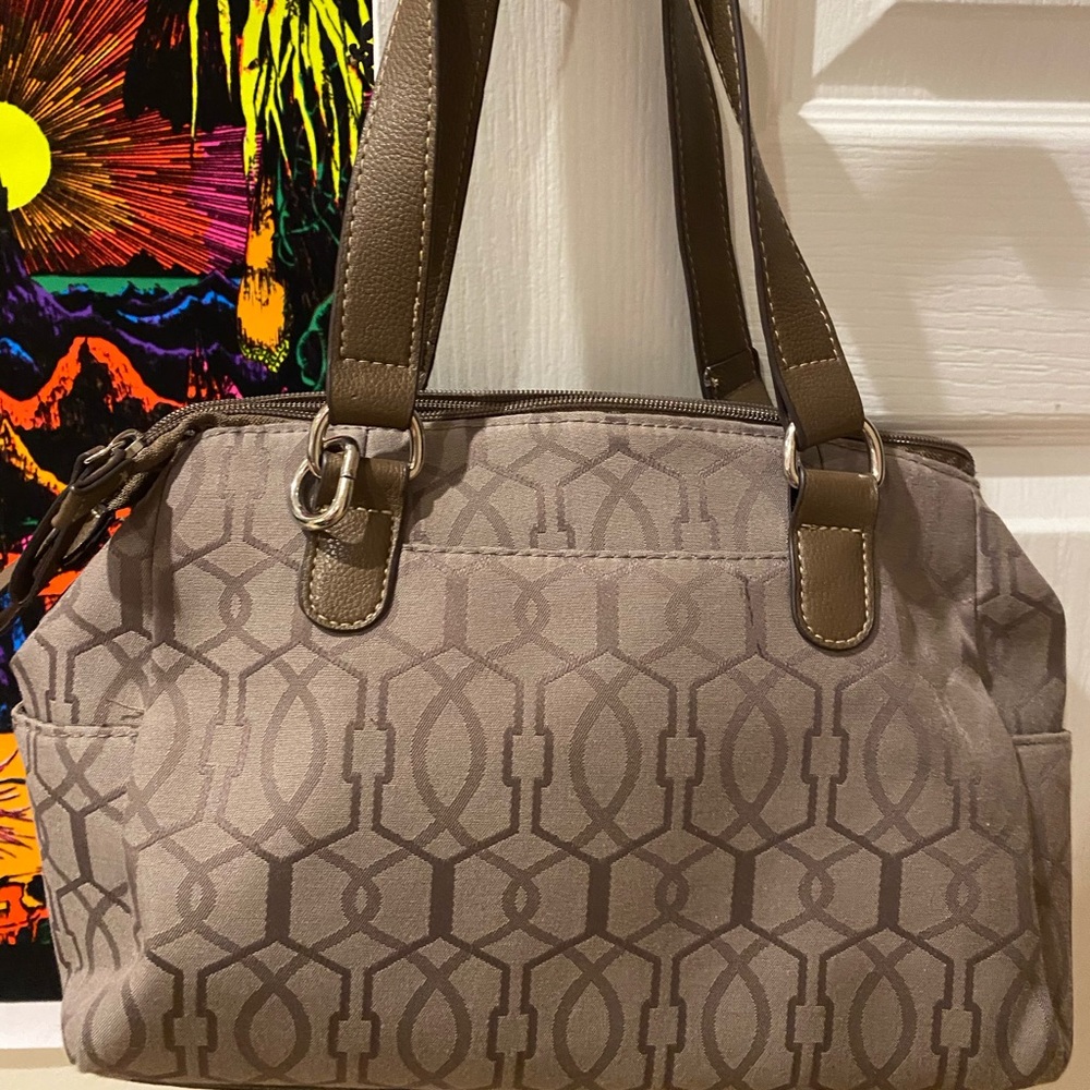 Brown Patterned Purse